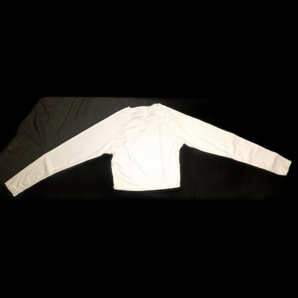 Body Glove Smoothies Let It Be Cross-Over Crop Top Rash Guard Size Small Snow - Picture 2 of 7